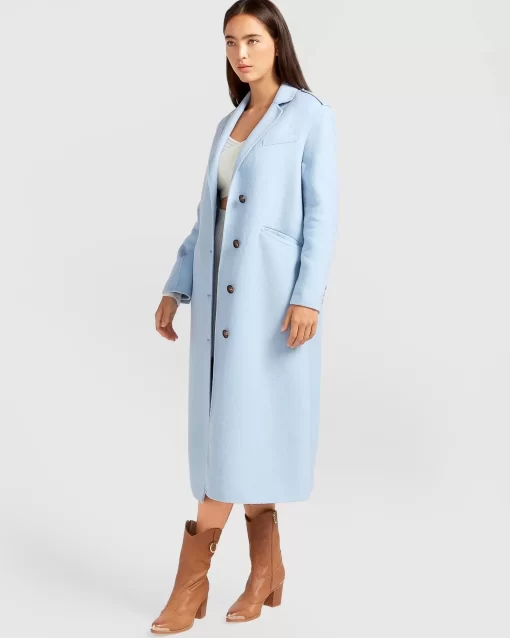 Belle & Bloom Tainted Love Longline Coat - Sky Blue Hot