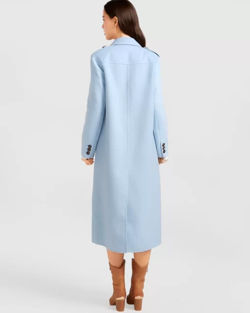 Belle & Bloom Tainted Love Longline Coat - Sky Blue Hot