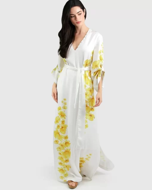 Belle & Bloom The Botanist Maxi Dress - Yellow Floral Outlet