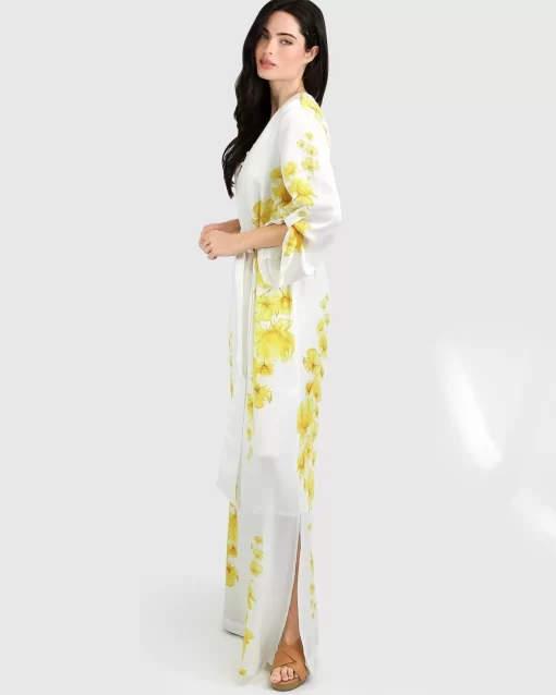 Belle & Bloom The Botanist Maxi Dress - Yellow Floral Outlet