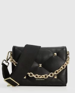 Belle & Bloom The Boulevard Quilted Crossbody Bag - Black Flash Sale