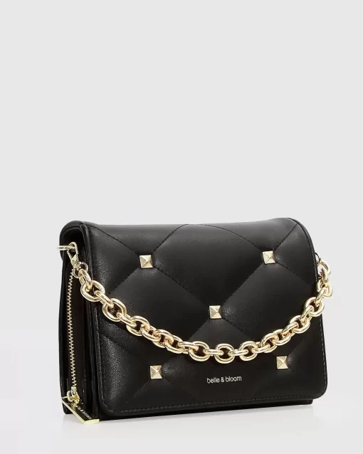 Belle & Bloom The Boulevard Quilted Crossbody Bag - Black Flash Sale