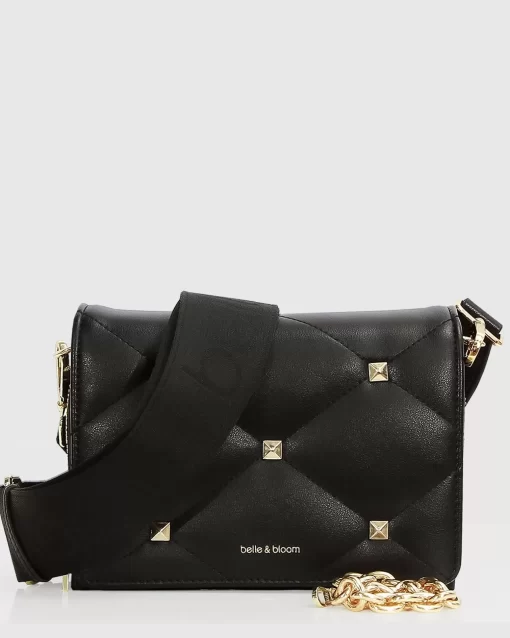 Belle & Bloom The Boulevard Quilted Crossbody Bag - Black Flash Sale