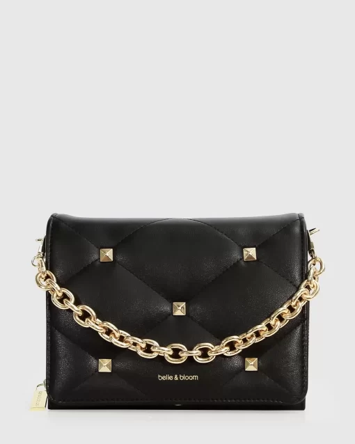 Belle & Bloom The Boulevard Quilted Crossbody Bag - Black Flash Sale