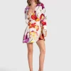 Belle & Bloom The Dancer Longsleeve Mini Wrap Dress - Wild Poppies Best Sale