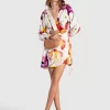 Belle & Bloom The Dancer Longsleeve Mini Wrap Dress - Wild Poppies Best Sale