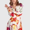 Belle & Bloom The Dancer Longsleeve Mini Wrap Dress - Wild Poppies Best Sale