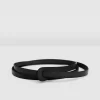 Belle & Bloom Tie The Knot Leather Belt - Black Cheap