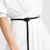 Belle & Bloom Tie The Knot Leather Belt - Black Cheap