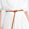 Belle & Bloom Tie The Knot Leather Belt - Brown Cheap