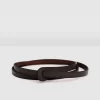 Belle & Bloom Tie The Knot Leather Belt - Espresso Cheap