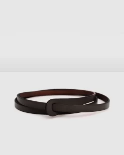 Belle & Bloom Tie The Knot Leather Belt - Espresso Cheap