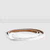 Belle & Bloom Tie The Knot Leather Belt - White New