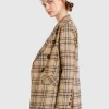 Belle & Bloom Too Cool For Work Plaid Blazer - Camel Best