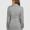 Belle & Bloom Too Cool For Work Plaid Blazer - Charcoal Online