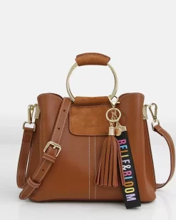 Belle & Bloom Twilight Leather Cross-Body Bag - Brown Online