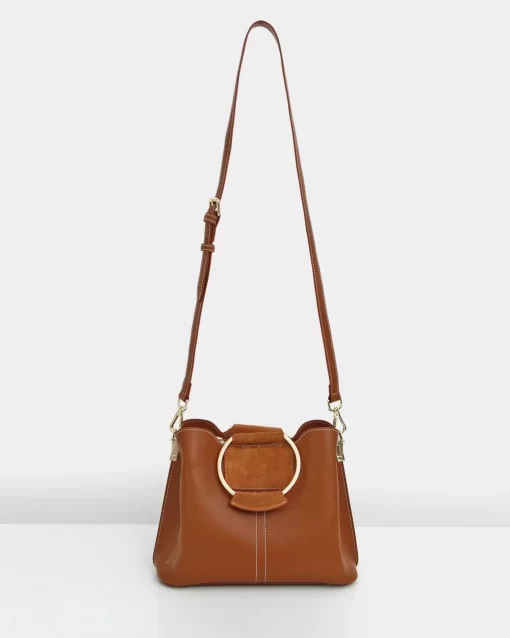 Belle & Bloom Twilight Leather Cross-Body Bag - Brown Online