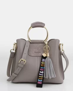 Belle & Bloom Twilight Leather Cross-Body Bag - Grey Online