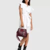 Belle & Bloom Twilight Leather Cross-Body Bag - Merlot Outlet