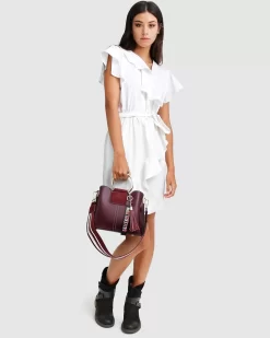 Belle & Bloom Twilight Leather Cross-Body Bag - Merlot Outlet