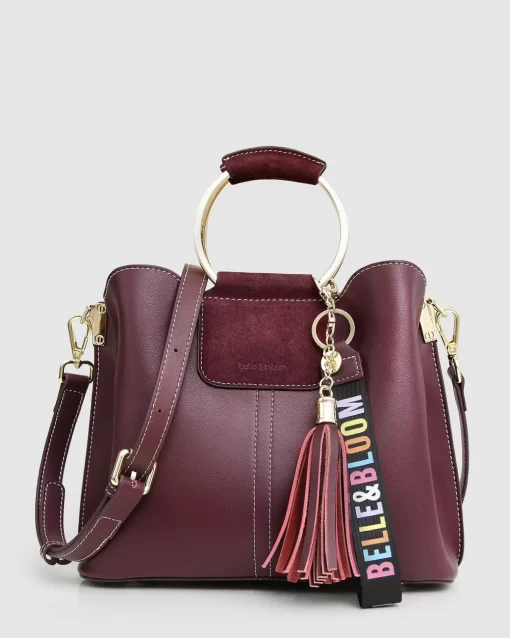 Belle & Bloom Twilight Leather Cross-Body Bag - Merlot Outlet