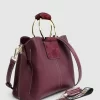 Belle & Bloom Twilight Leather Cross-Body Bag - Merlot Outlet