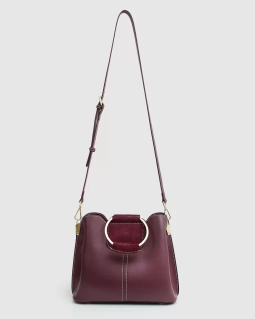 Belle & Bloom Twilight Leather Cross-Body Bag - Merlot Outlet