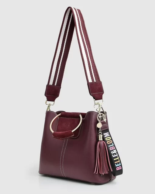 Belle & Bloom Twilight Leather Cross-Body Bag - Merlot Outlet