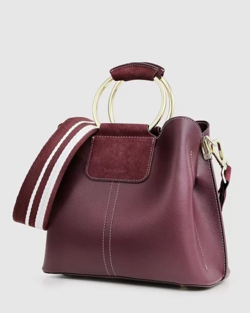 Belle & Bloom Twilight Leather Cross-Body Bag - Merlot Outlet