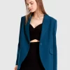 Belle & Bloom Unchained Heart Blazer - Dark Teal New