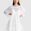 Belle & Bloom Unforgettable Oversized Lace Mini Dress - White Shop