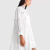 Belle & Bloom Unforgettable Oversized Lace Mini Dress - White Flash Sale