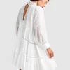 Belle & Bloom Unforgettable Oversized Lace Mini Dress - White Shop