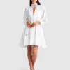 Belle & Bloom Unforgettable Oversized Lace Mini Dress - White Shop