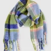 Belle & Bloom Upstate Brushed Plaid Scarf - Olive Clearance