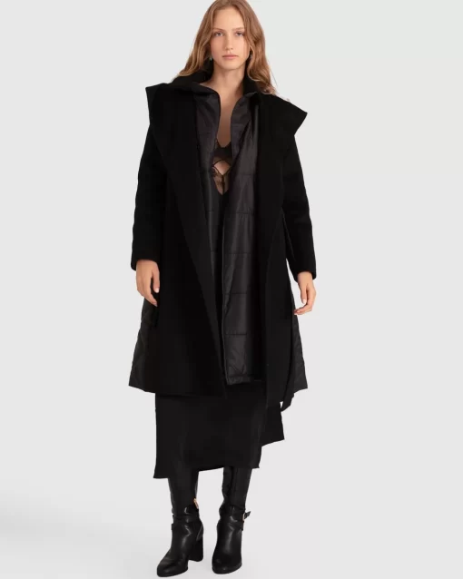 Belle & Bloom Walk Me Home Convertible Coat - Black Best Sale