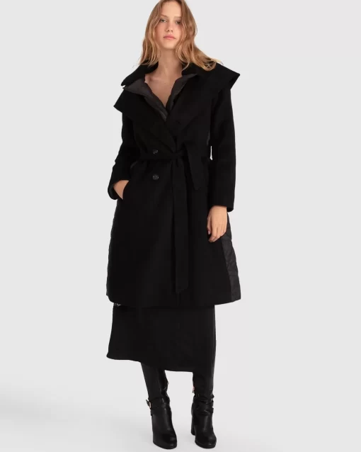 Belle & Bloom Walk Me Home Convertible Coat - Black Best Sale