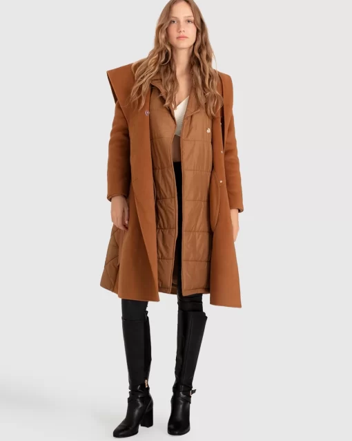 Belle & Bloom Walk Me Home Convertible Coat - Camel New