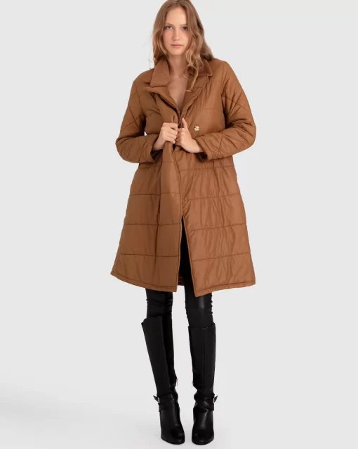 Belle & Bloom Walk Me Home Convertible Coat - Camel Discount