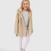 Belle & Bloom When I Grow Up Detachable Hooded Coat - Pale Oat New