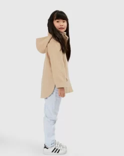 Belle & Bloom When I Grow Up Detachable Hooded Coat - Pale Oat New