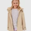 Belle & Bloom When I Grow Up Detachable Hooded Coat - Pale Oat New