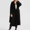 Belle & Bloom Wide Awake Split Hem Overcoat - Black Hot