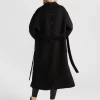 Belle & Bloom Wide Awake Split Hem Overcoat - Black Hot