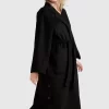 Belle & Bloom Wide Awake Split Hem Overcoat - Black Hot