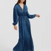 Belle & Bloom Window Seat Tiered Maxi Dress - Blue Sale