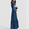 Belle & Bloom Window Seat Tiered Maxi Dress - Blue Sale