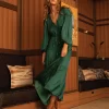 Belle & Bloom Window Seat Tiered Maxi Dress - Dark Green Best Sale