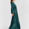 Belle & Bloom Window Seat Tiered Maxi Dress - Dark Green Best Sale