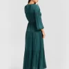 Belle & Bloom Window Seat Tiered Maxi Dress - Dark Green Best Sale